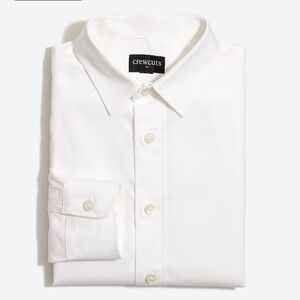 J crew Boys' long-sleeve flex Thompson shirt size 6-7 White